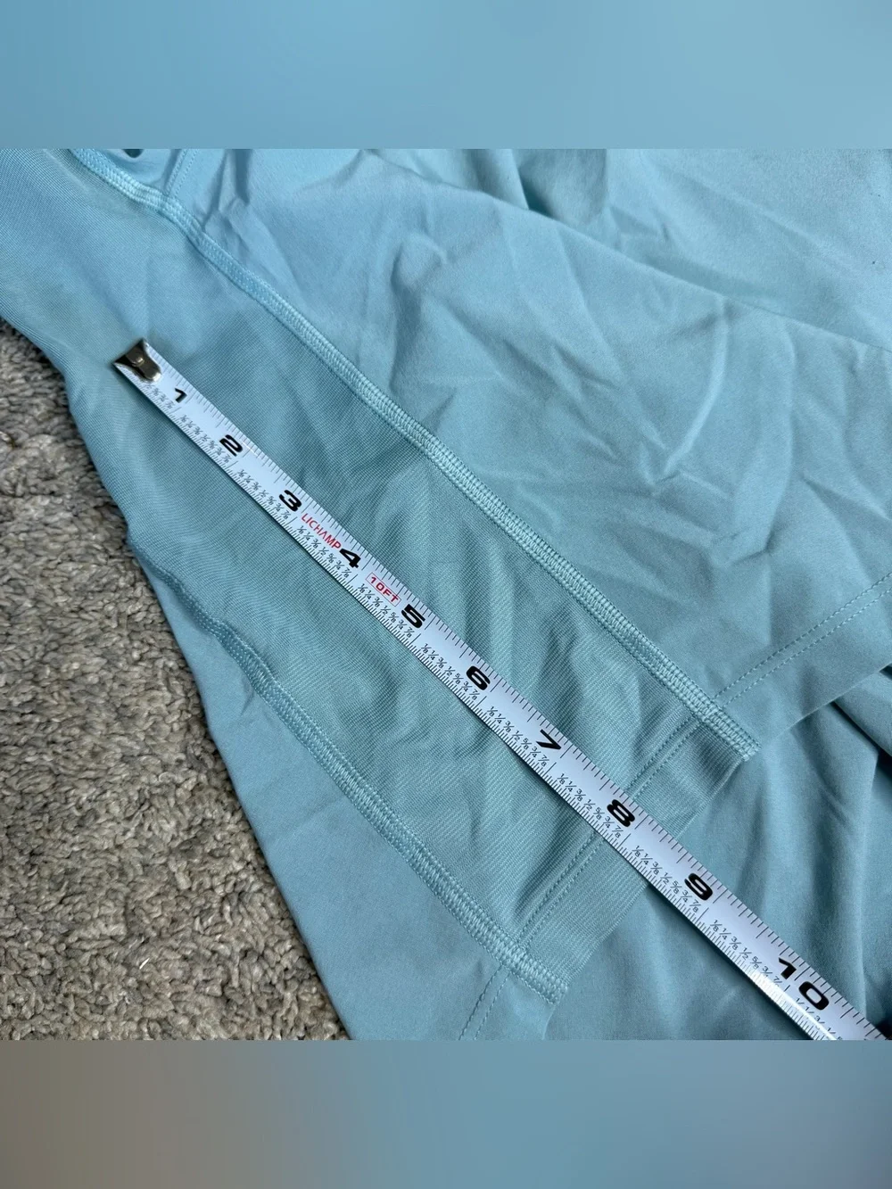 Lululemon T.H.E. Short Linerless 9” large teal blue atheltic pockets workout